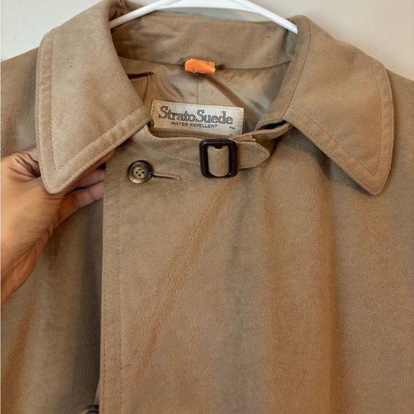 ISO Men - Womens 70’s Vintage Button Down Trench Coat‎ with stripe lining - Picture 8 of 9